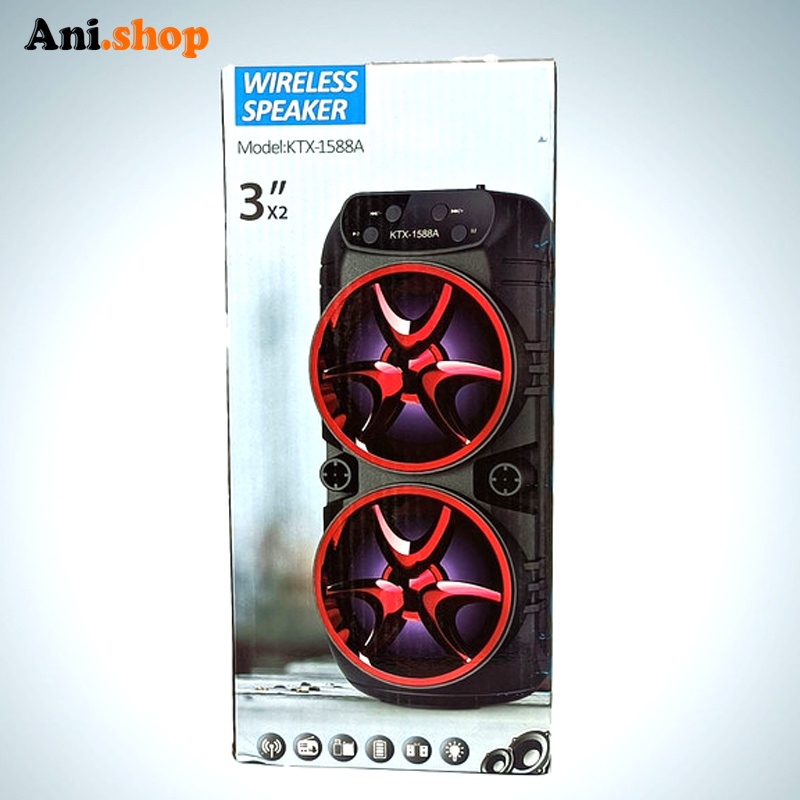 اسپیکر بلوتوثی KTX-1588 Dual 4inch