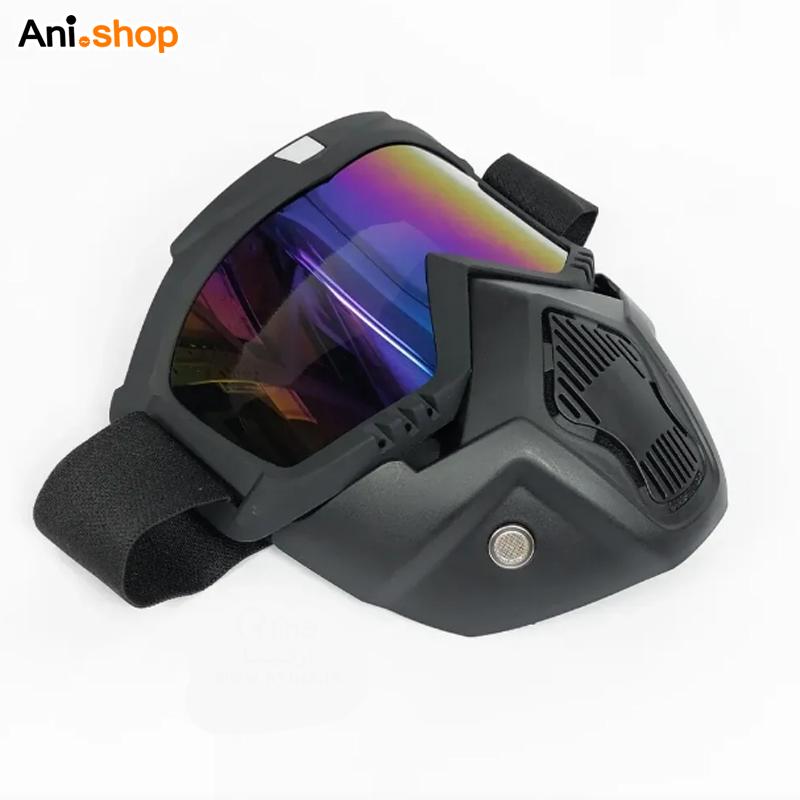 عینک موتور سواری فیس دار مدل ۲۰ با لنز رنگی و فیلتر UV400 - Image 3