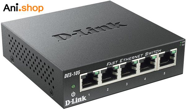 وای فای HUB SWITCH 5PORT D-LINK 10/100/1000 کد 968 - Image 2
