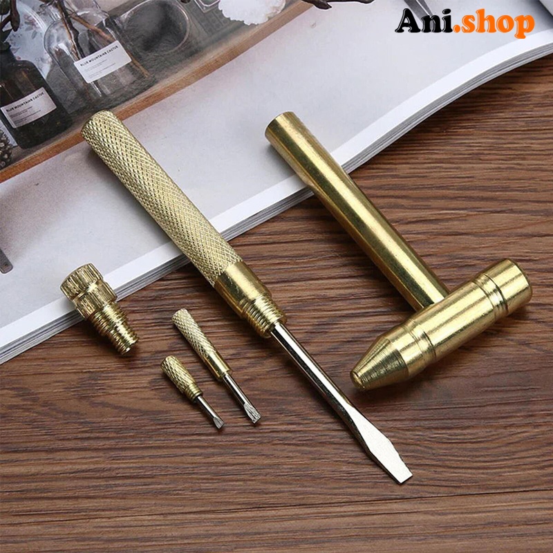 ست پیچ گوشتی و چکش طلایی 6 کاره