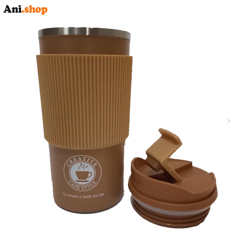 تراول ماگ دور سیلیکونی کافی کاپ 500 میلی