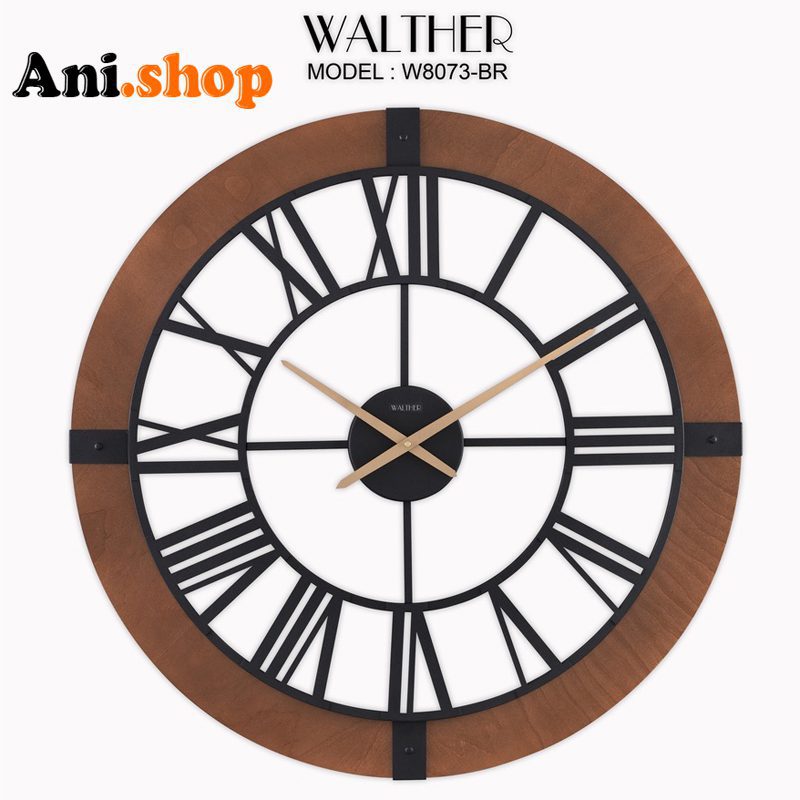 ساعت دیواری قطر 80 ترکیب چوب و فلز M8073_BR