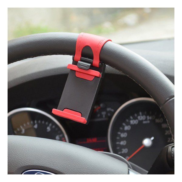 نگهدارنده موبایل روی فرمان ماشین ا Universal Car Steering Wheel Mobile Phone Socket Holder